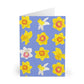 Daffodils on Blue Large Greeting Cards (5 Pack)