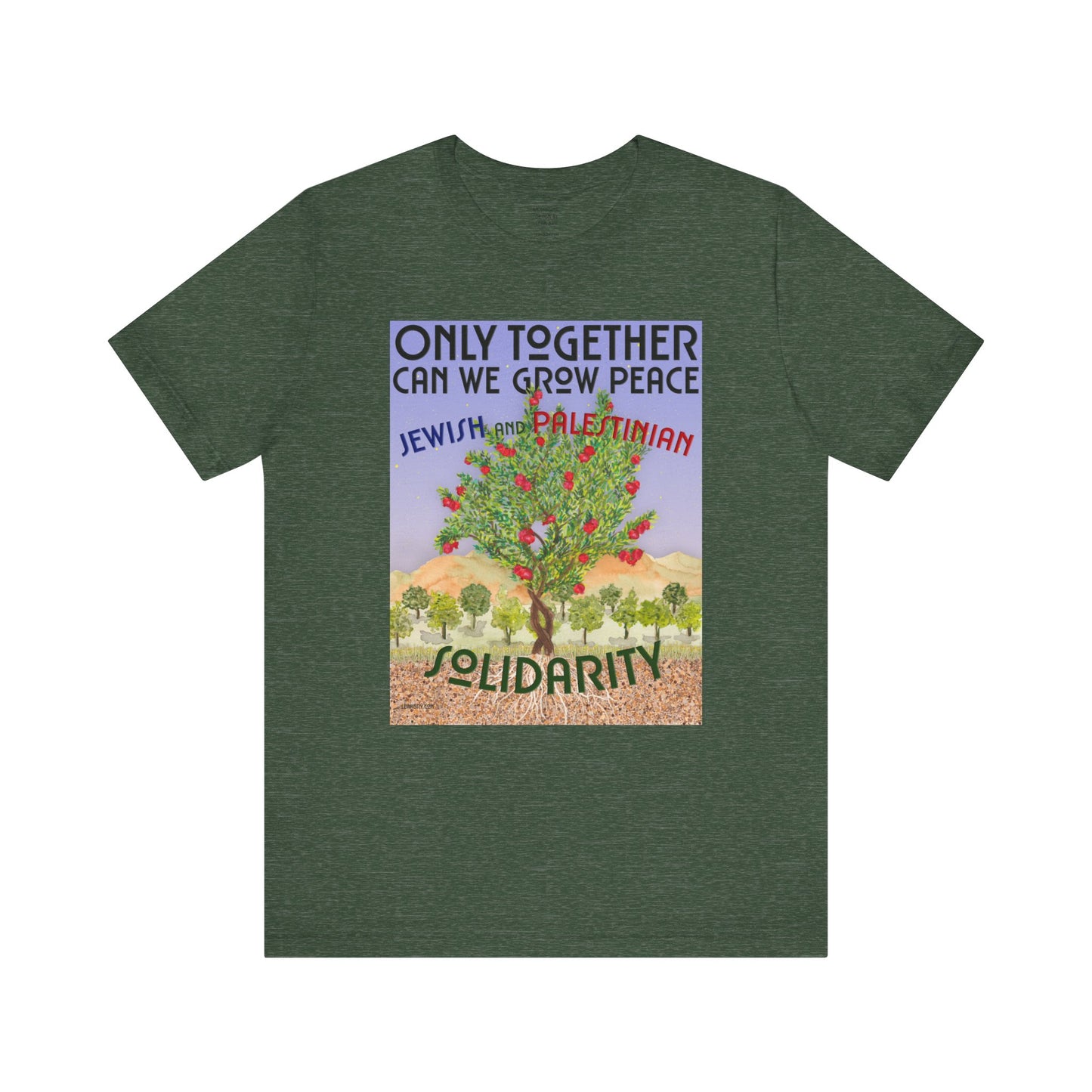 Only Together: JEWISH and PALESTINIAN solidarity t-shirt