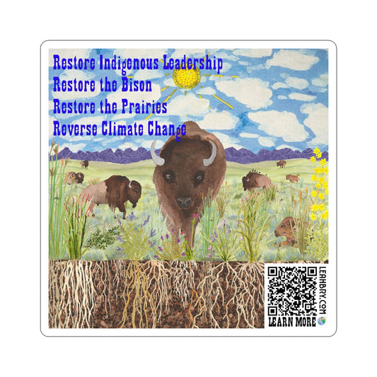 Restore the Prairie, Reverse Climate Change Sticker