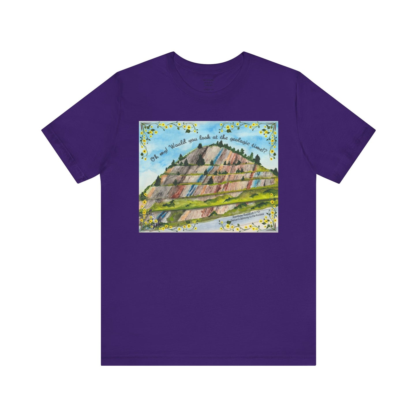 Rainbow Roadcut Geologic Time T-Shirt