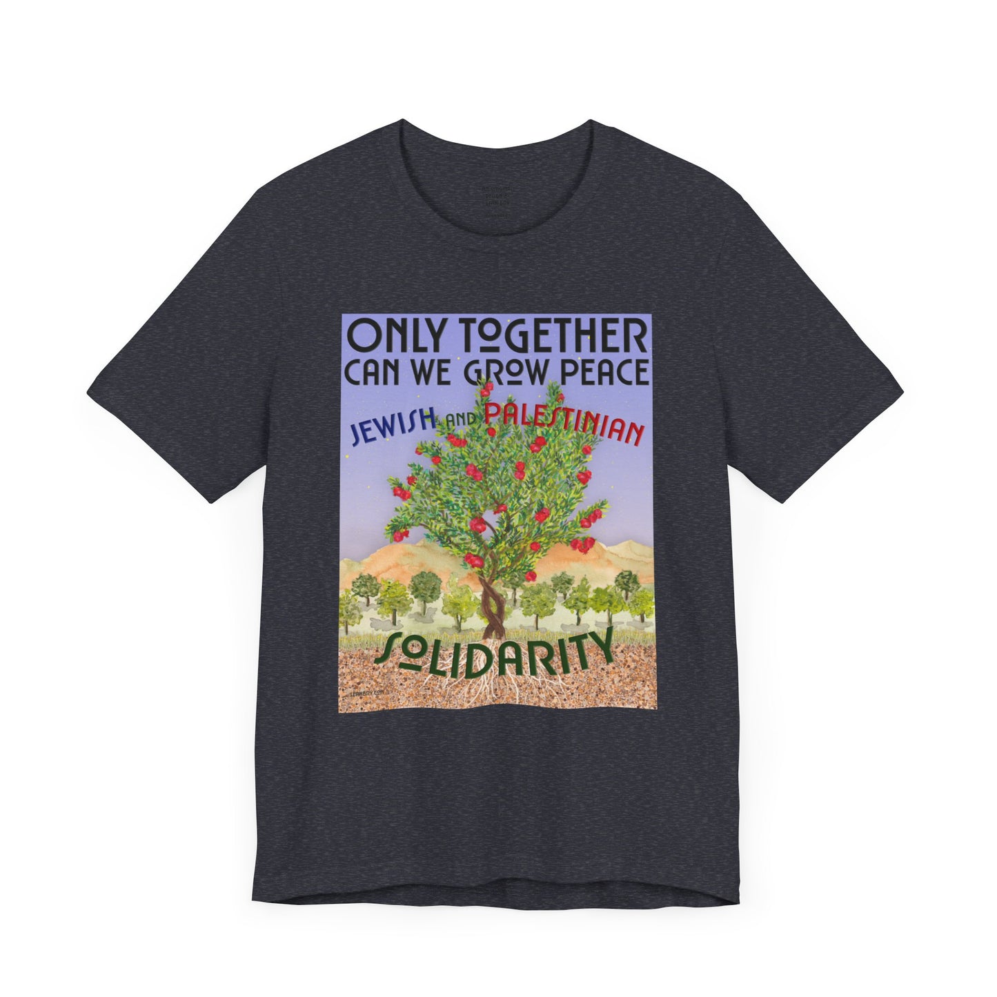 Only Together: JEWISH and PALESTINIAN solidarity t-shirt