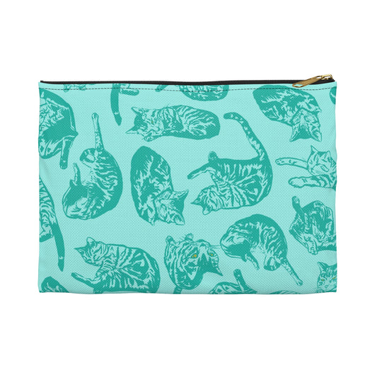 Punk Rock Pussy Turquoise Toile Accessory Pouch