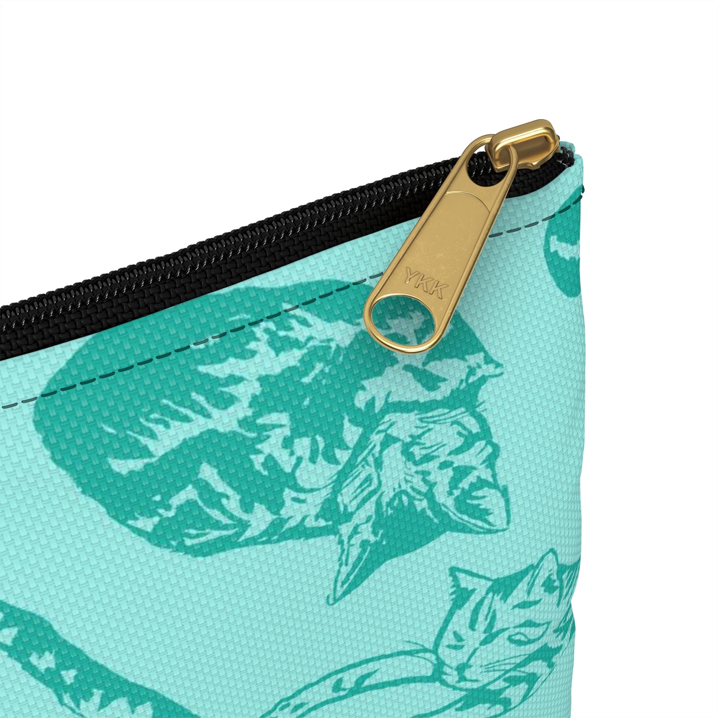 Punk Rock Pussy Turquoise Toile Accessory Pouch