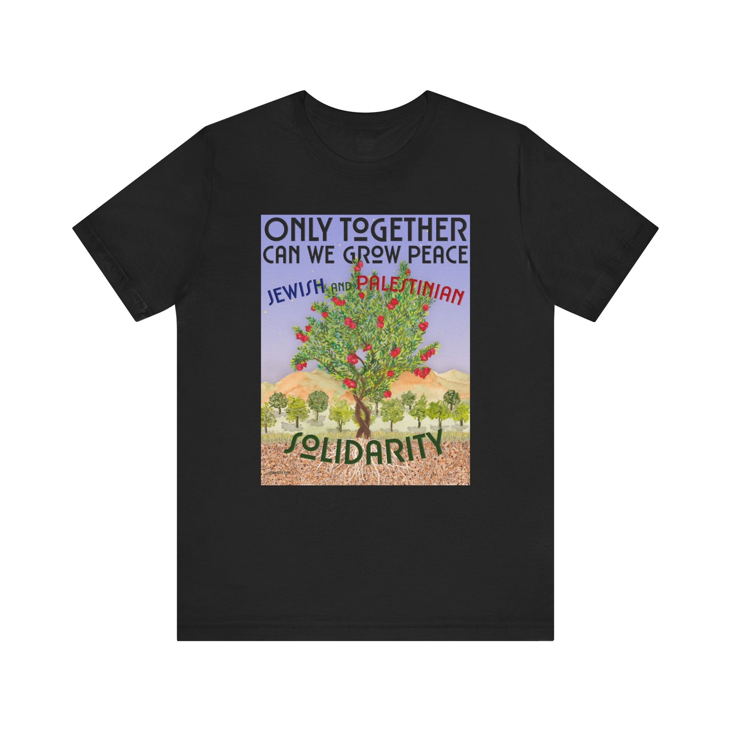 Only Together: JEWISH and PALESTINIAN solidarity t-shirt