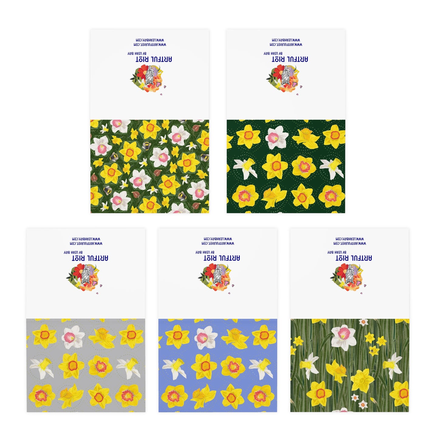 Daffodil Festival Greeting Cards Multi-Pack (5 cards, different designs)