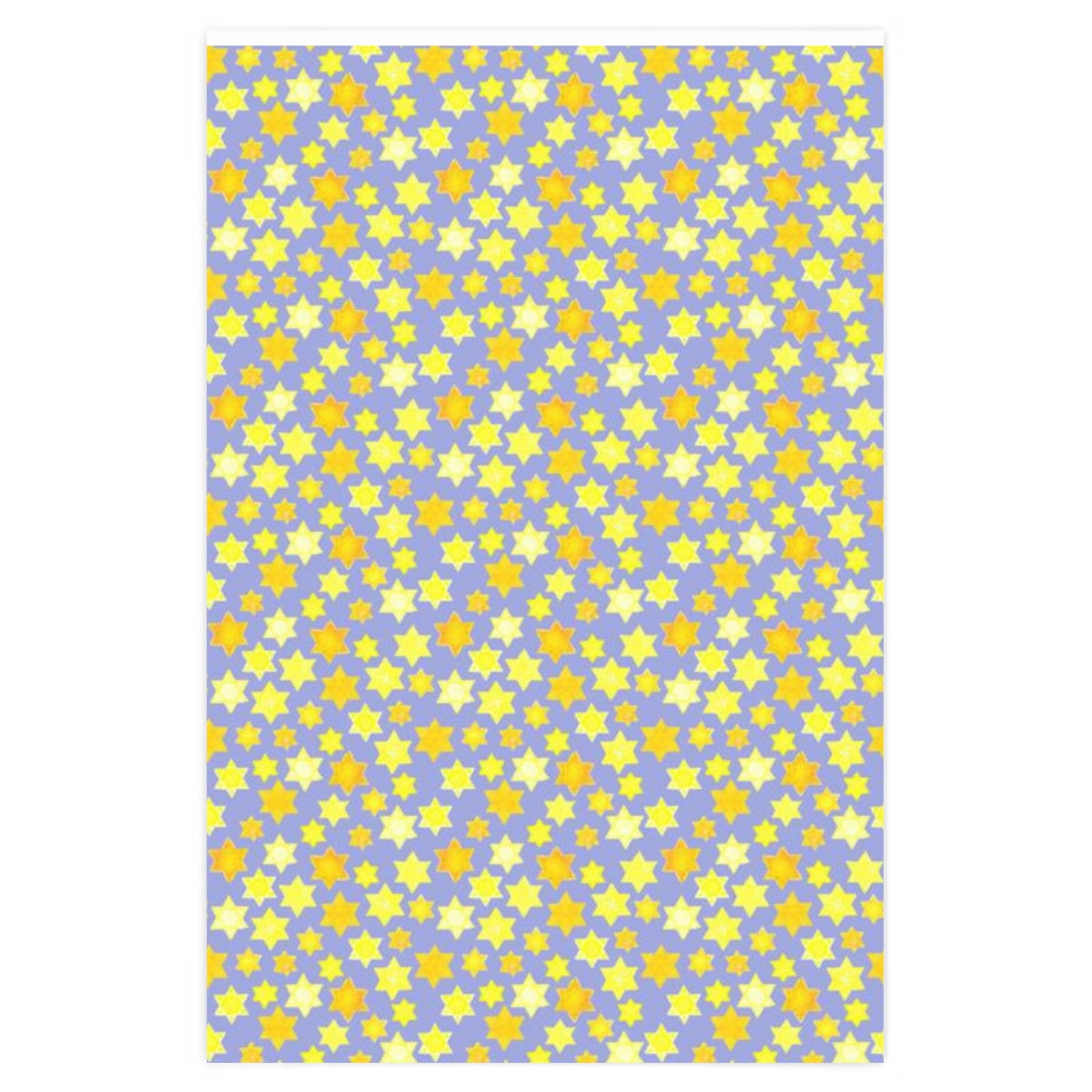 Gold on Blue Stars of David Wrapping Paper