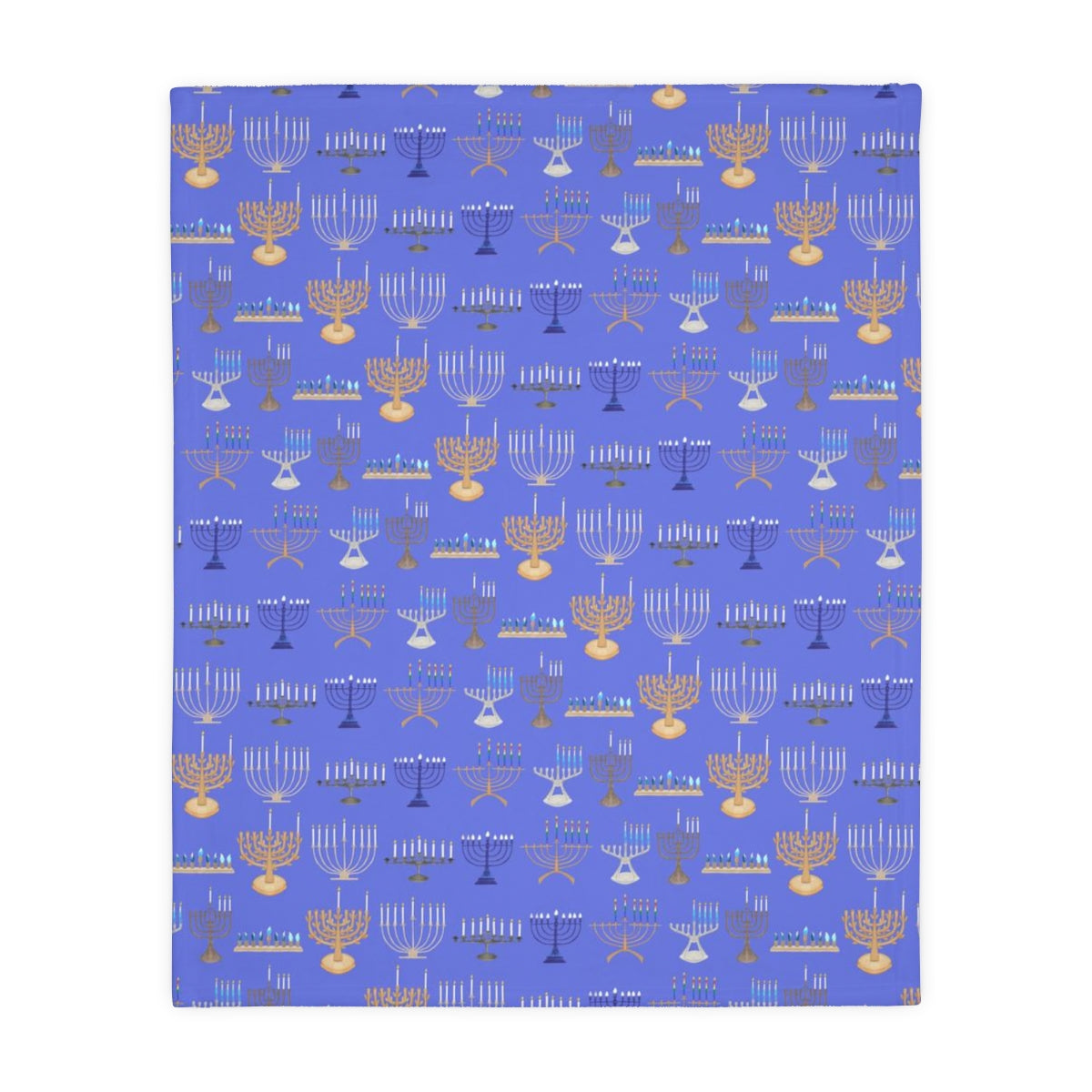 Soft and Light Chanukah Velveteen Minky Blanket