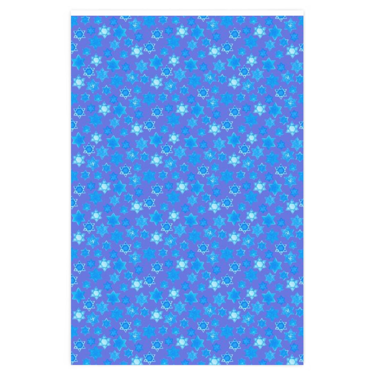 Turquoise on Blue Stars of David Wrapping Paper