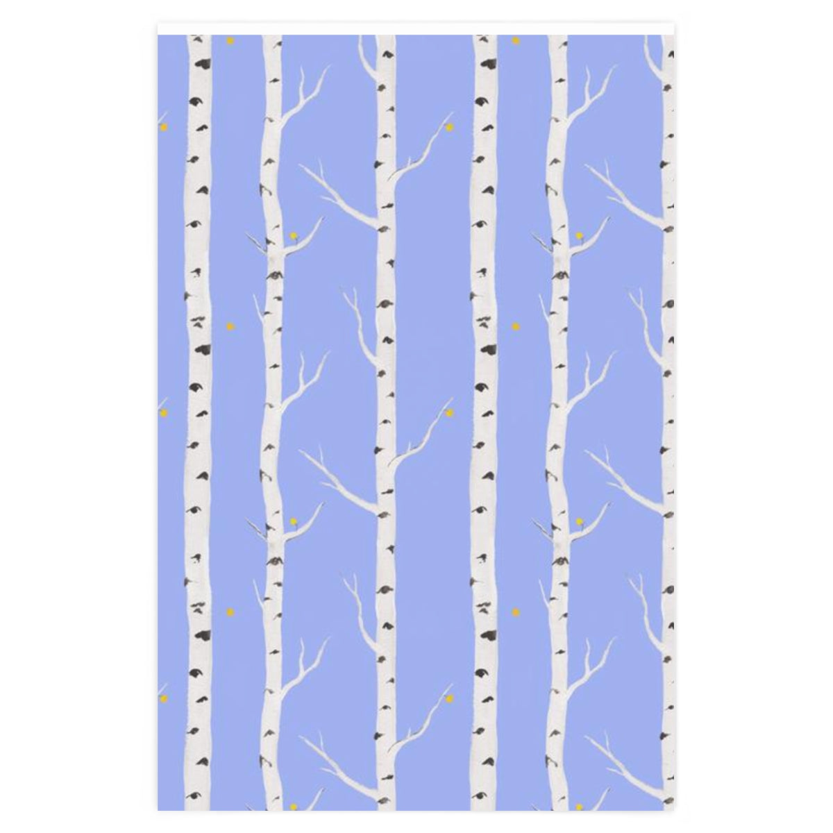 Crisp Air Wrapping Paper: Aspen Trunks Periwinkle