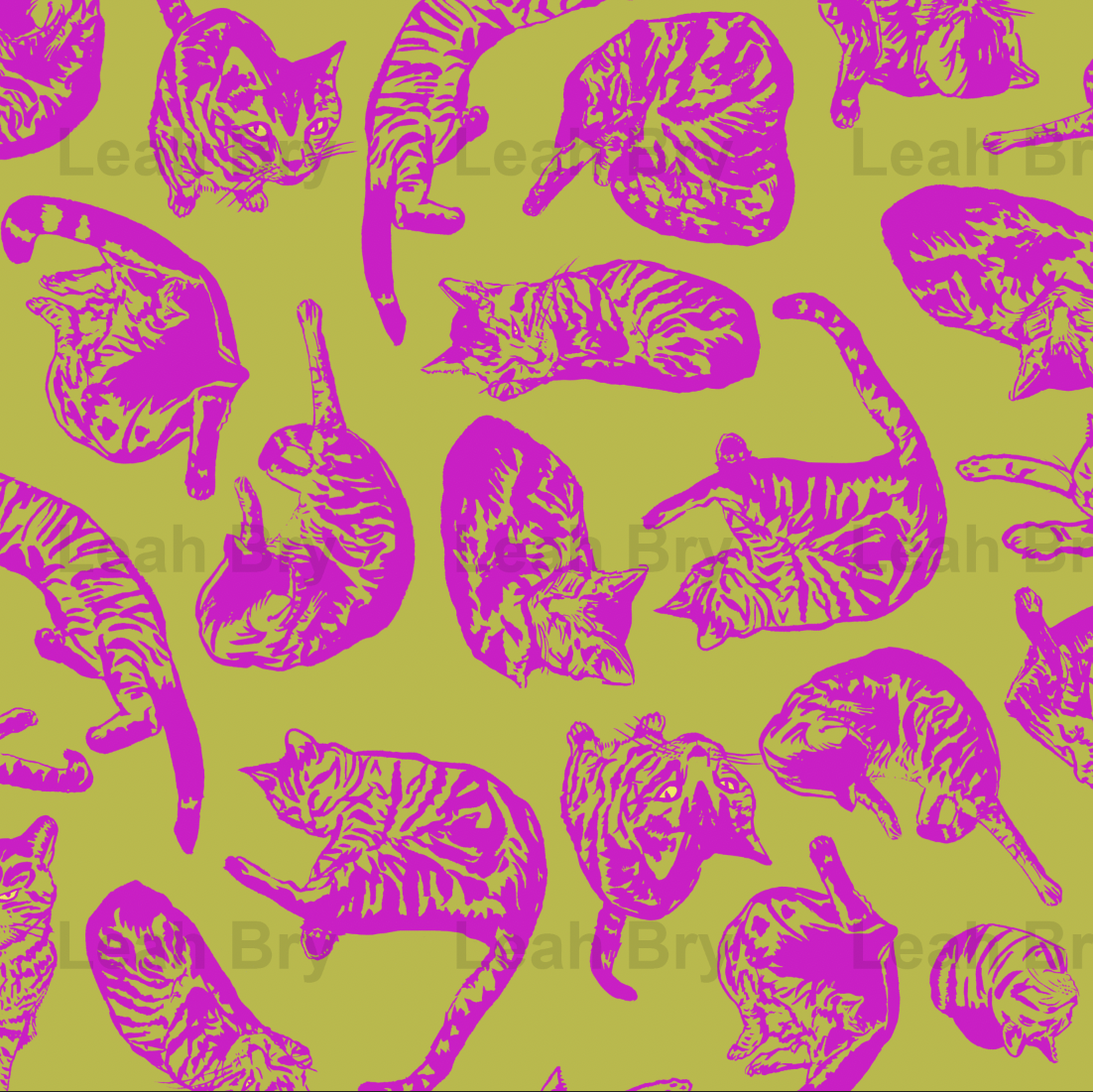 Punk Rocky Pussy Fabric Collection at Spoonflower