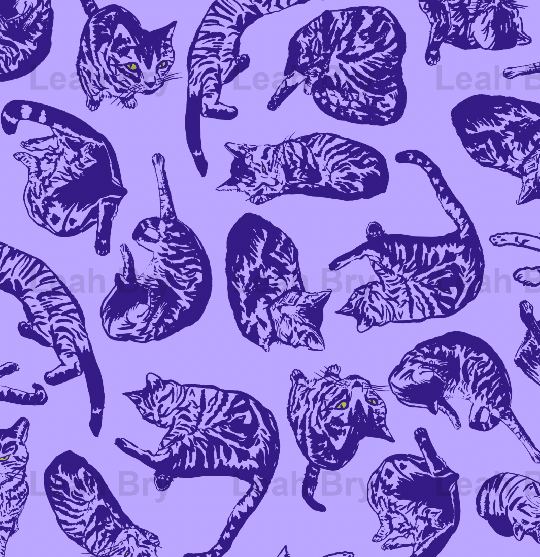 Punk Rocky Pussy Fabric Collection at Spoonflower