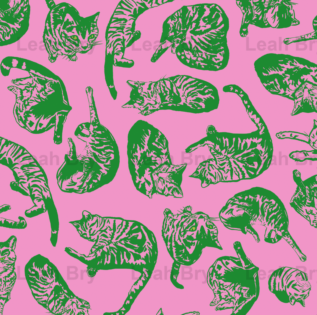 Punk Rocky Pussy Fabric Collection at Spoonflower