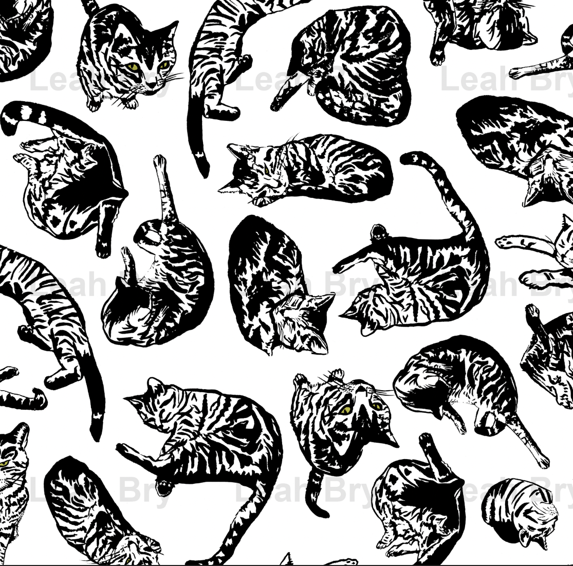 Punk Rocky Pussy Fabric Collection at Spoonflower