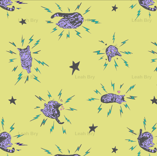 Punk Rocky Pussy Fabric Collection at Spoonflower