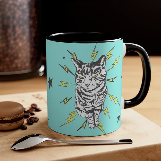 Turquoise Punk Rock Pussy Mug