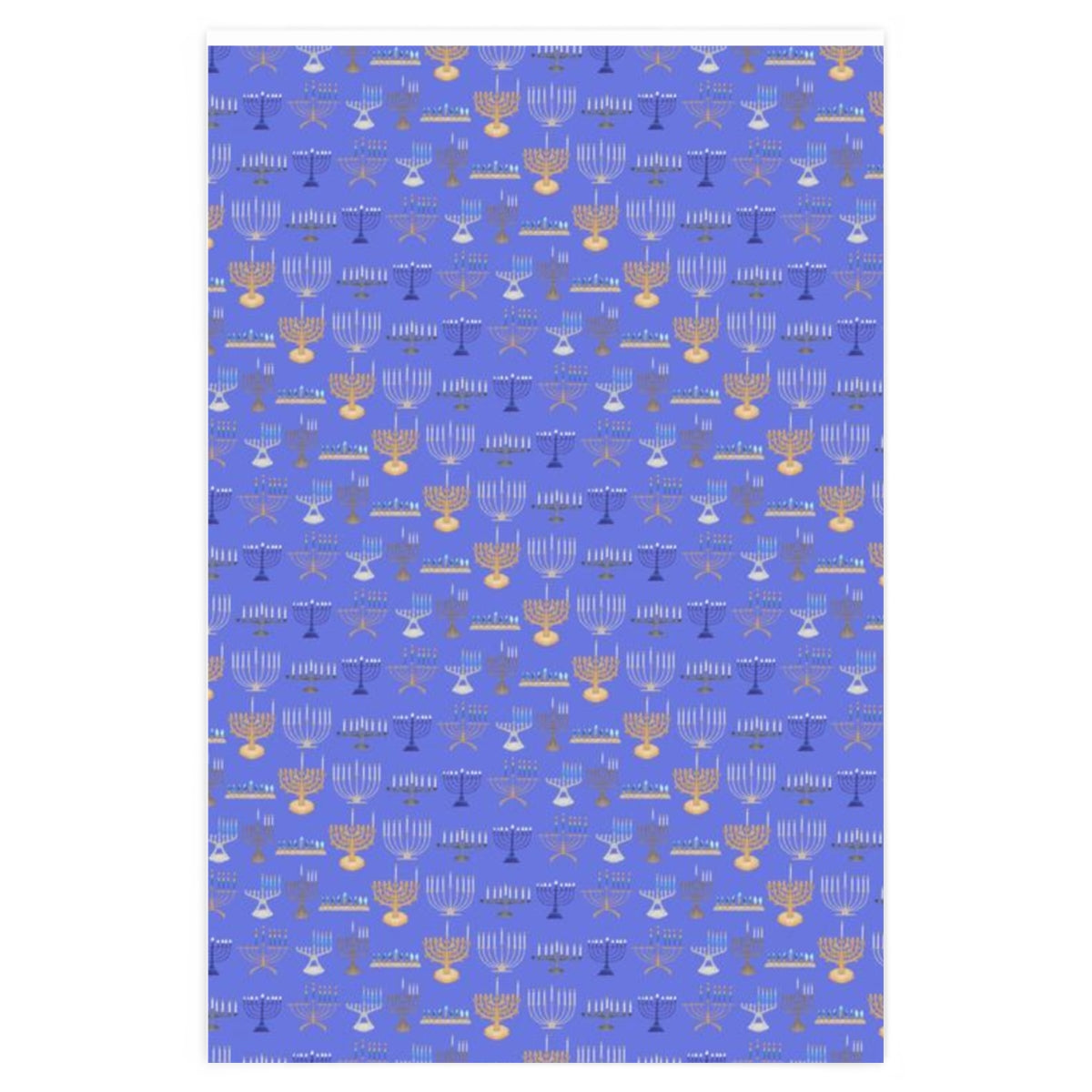 8 Menorahs Chanukah Wrapping Paper