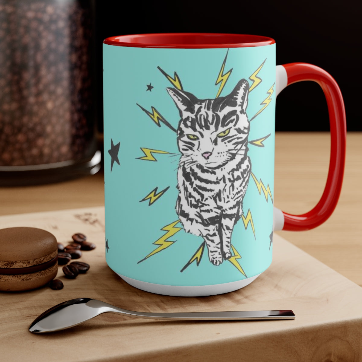 Turquoise Punk Rock Pussy Mug